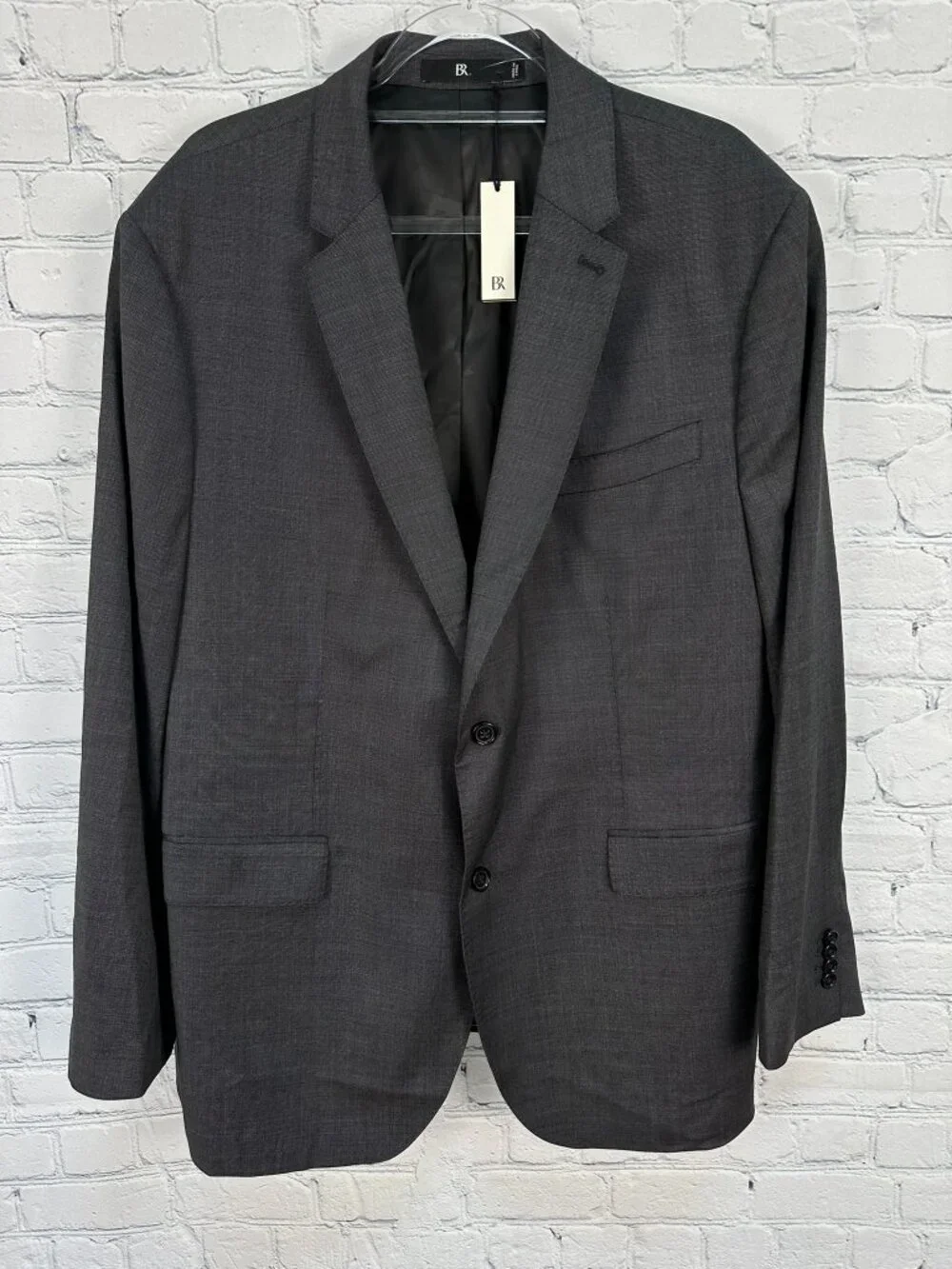 Banana Republic Men's Italian Signature Nailhead Slim Suit Jacket Size 48R Grey